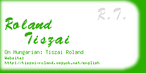 roland tiszai business card